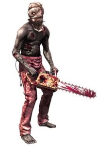 A chainsaw-wielding zombie from Resident Evil